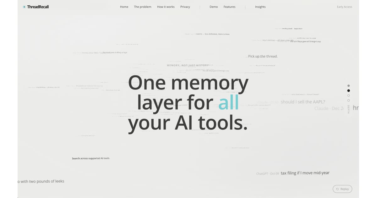 ThreadRecall — One Memory Layer